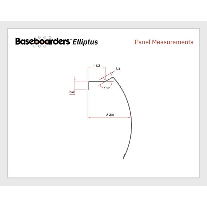 Baseboarders Elliptus Series Galvanized Steel Easy SlipOn Baseboard